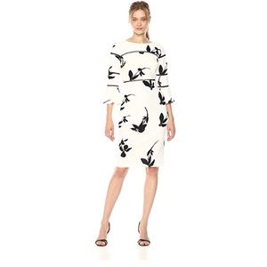 Women’s Floating Floral Crepe Dress